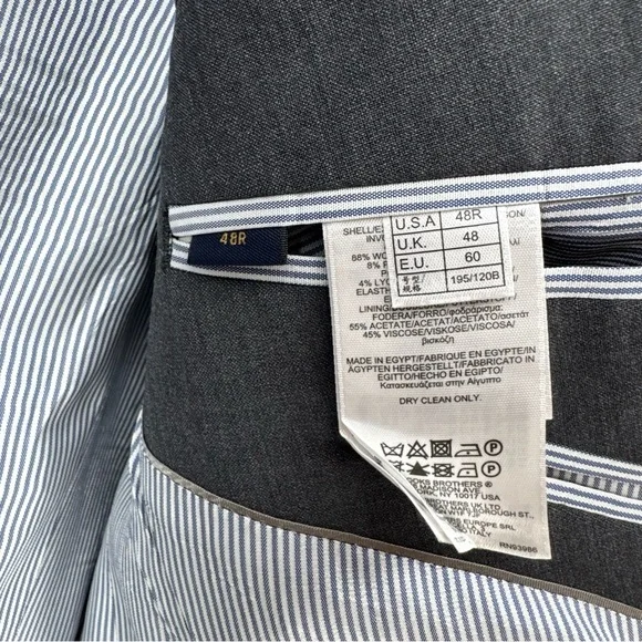 Brooks Brothers Blazer Mens 48 R Gray Wool Explorer Madison Fit